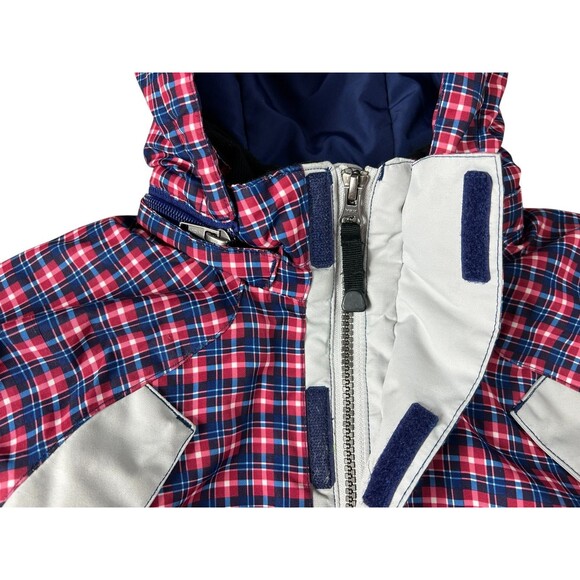 Rugged Bear Unisex Kids Red Plaid RBX Insulated Hooded Snow Ski Coat  Size 6 - Picture 5 of 13